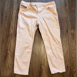 Michael Kors Light Pink Izzy Cropped Skinny Jeans